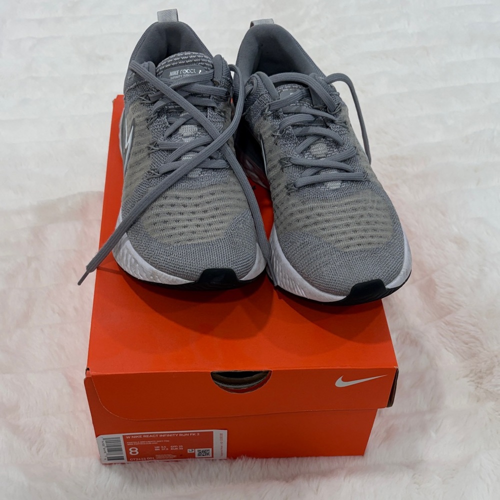 Nike React Infinity Run FK 2 Charcoal Athletic Sneakers